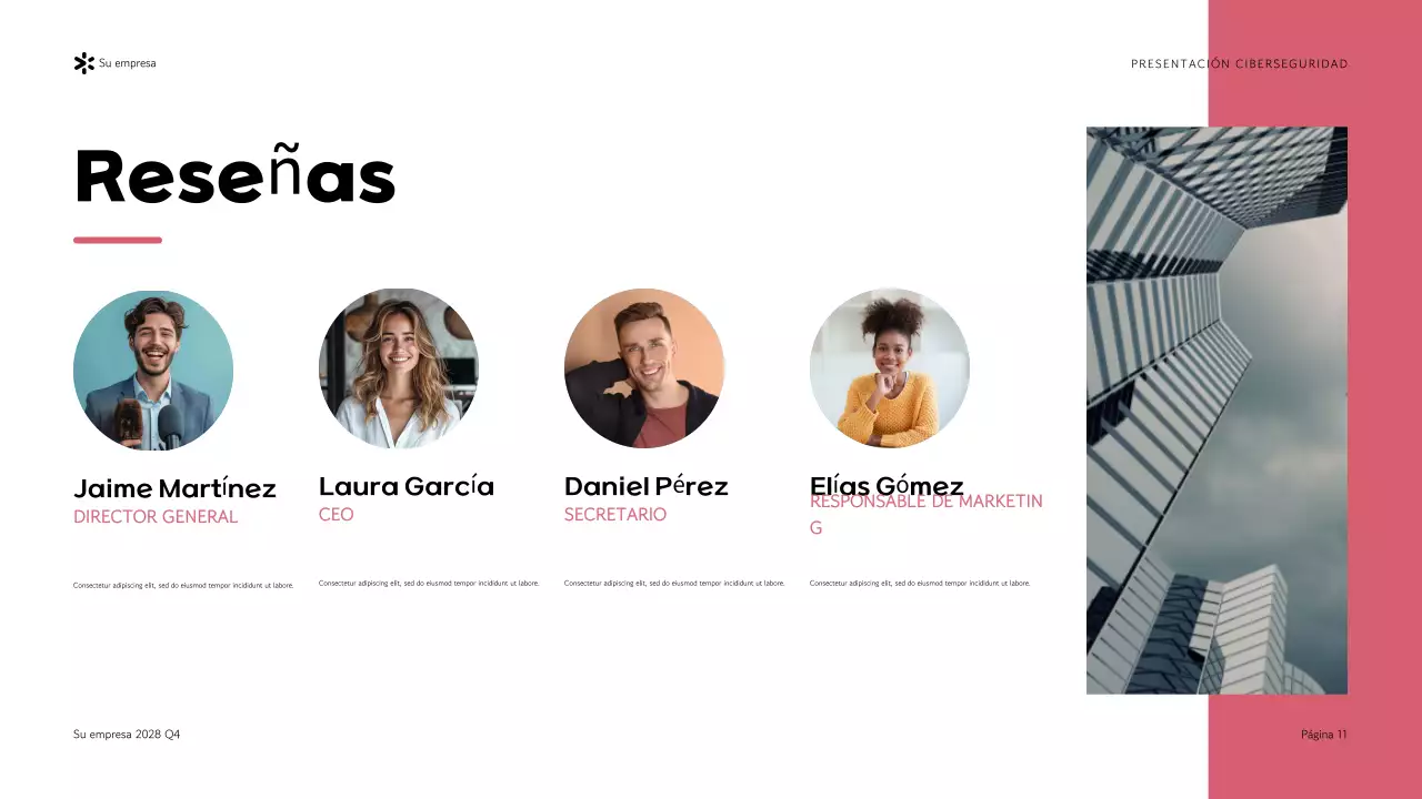 Presentación de la Agencia de Ciberseguridad Purple Modern