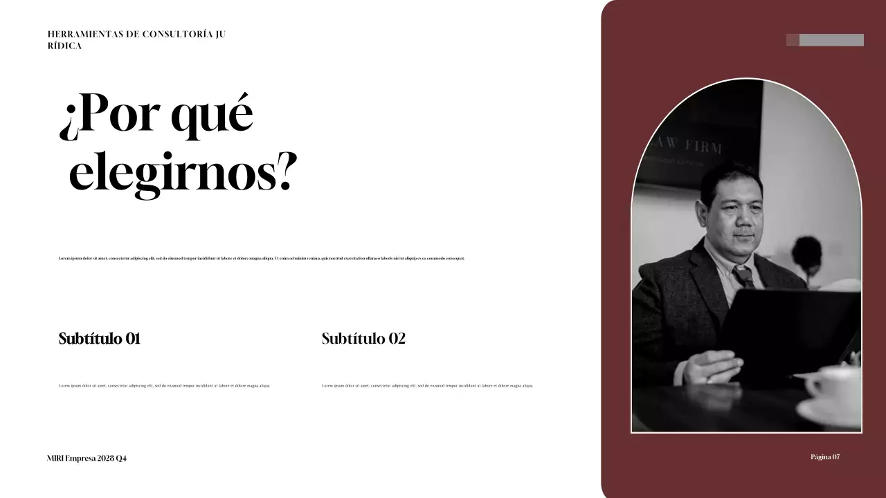 Maroon Professional Legal Consulting Toolkit Presentación