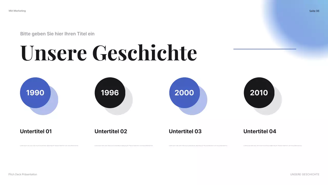 blue modern Firmenvorstellung Präsentation