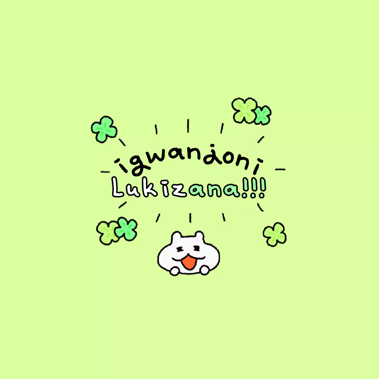 Nieuwjaars geluksstickers