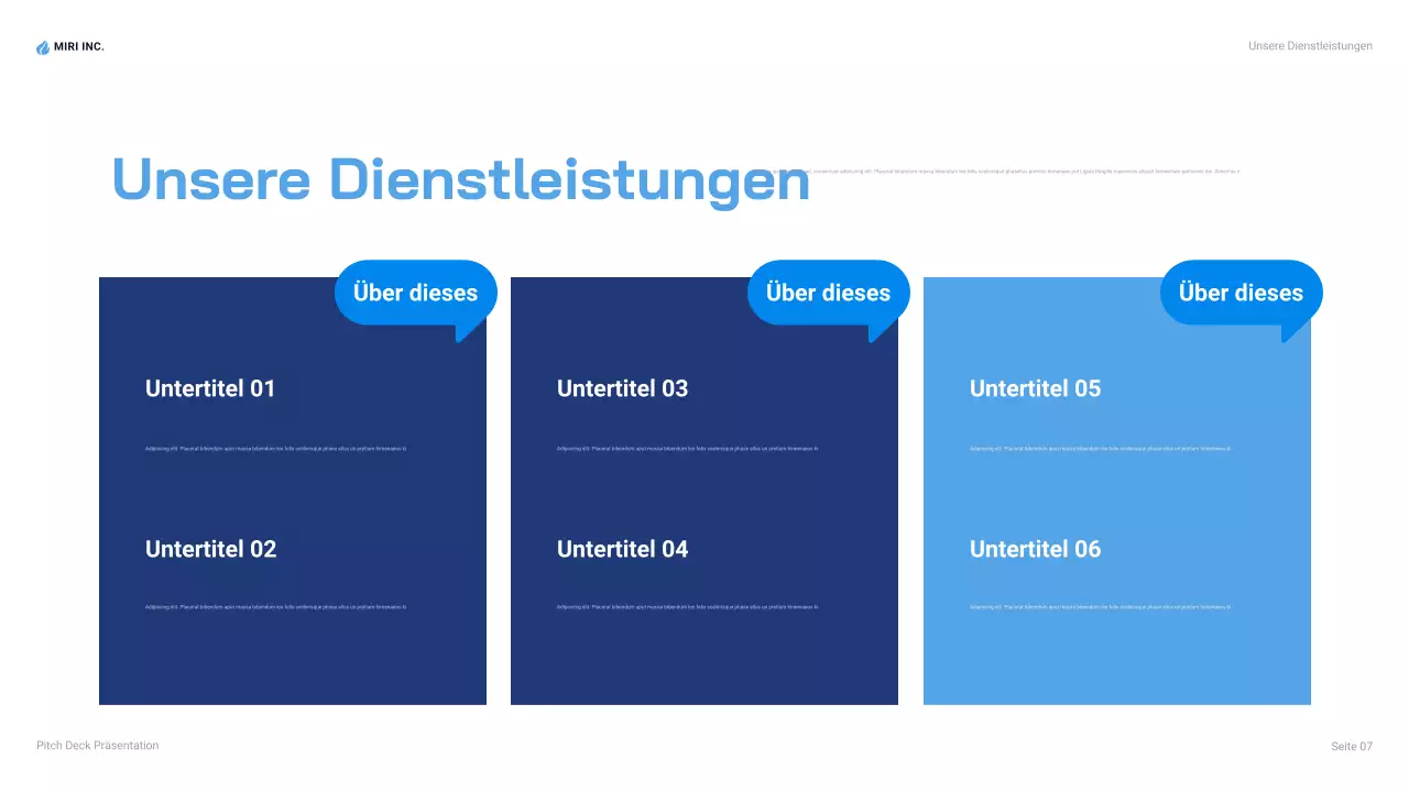 blaue moderne Business-Präsentation