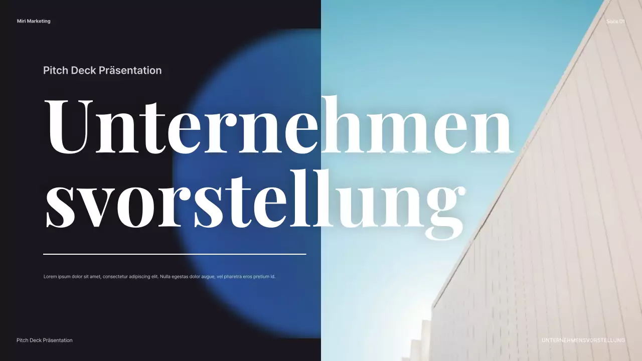 blue modern Firmenvorstellung Präsentation