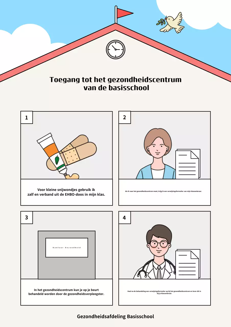 Eenvoudige schoolgids voor beige