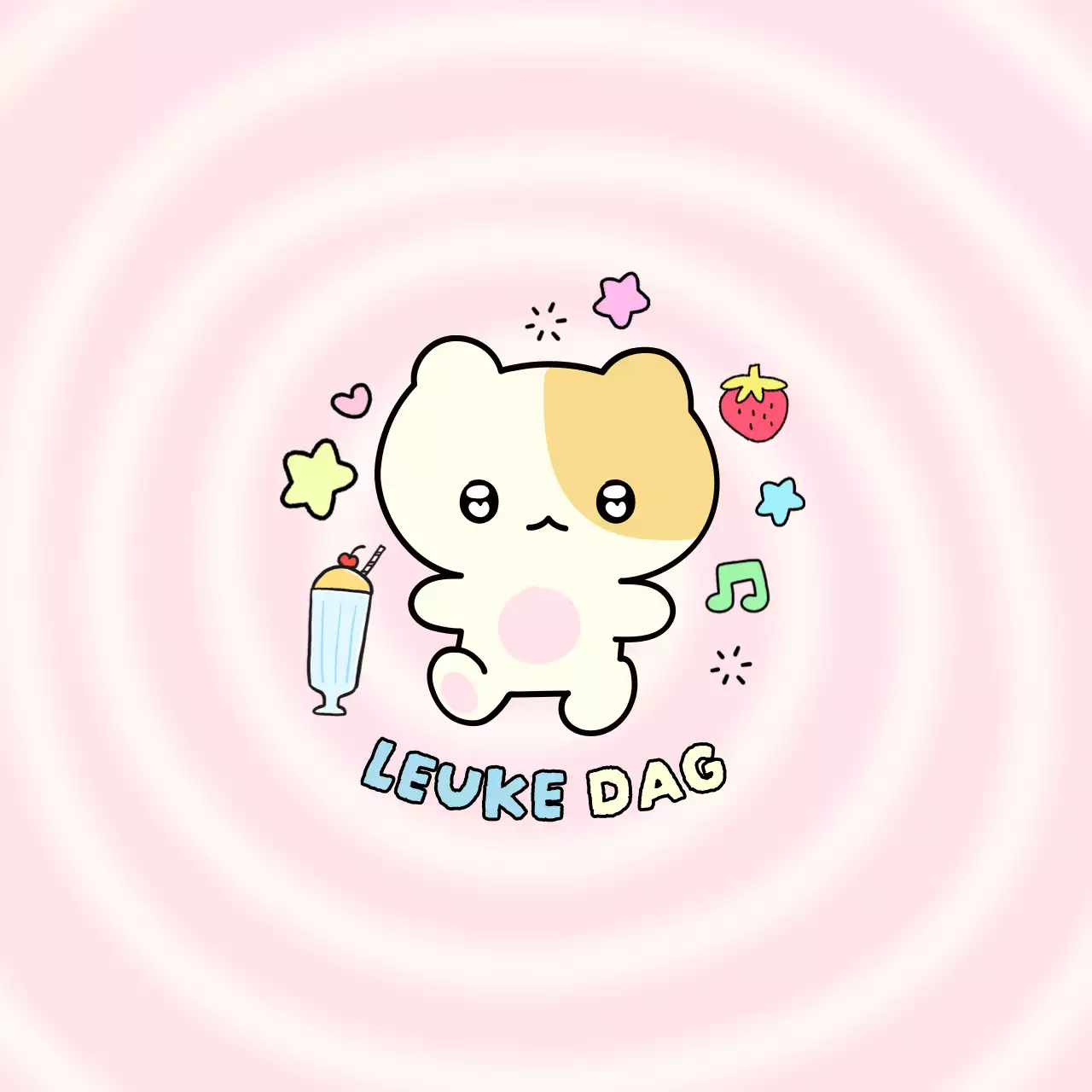 Daku, het roze knuffelfiguur