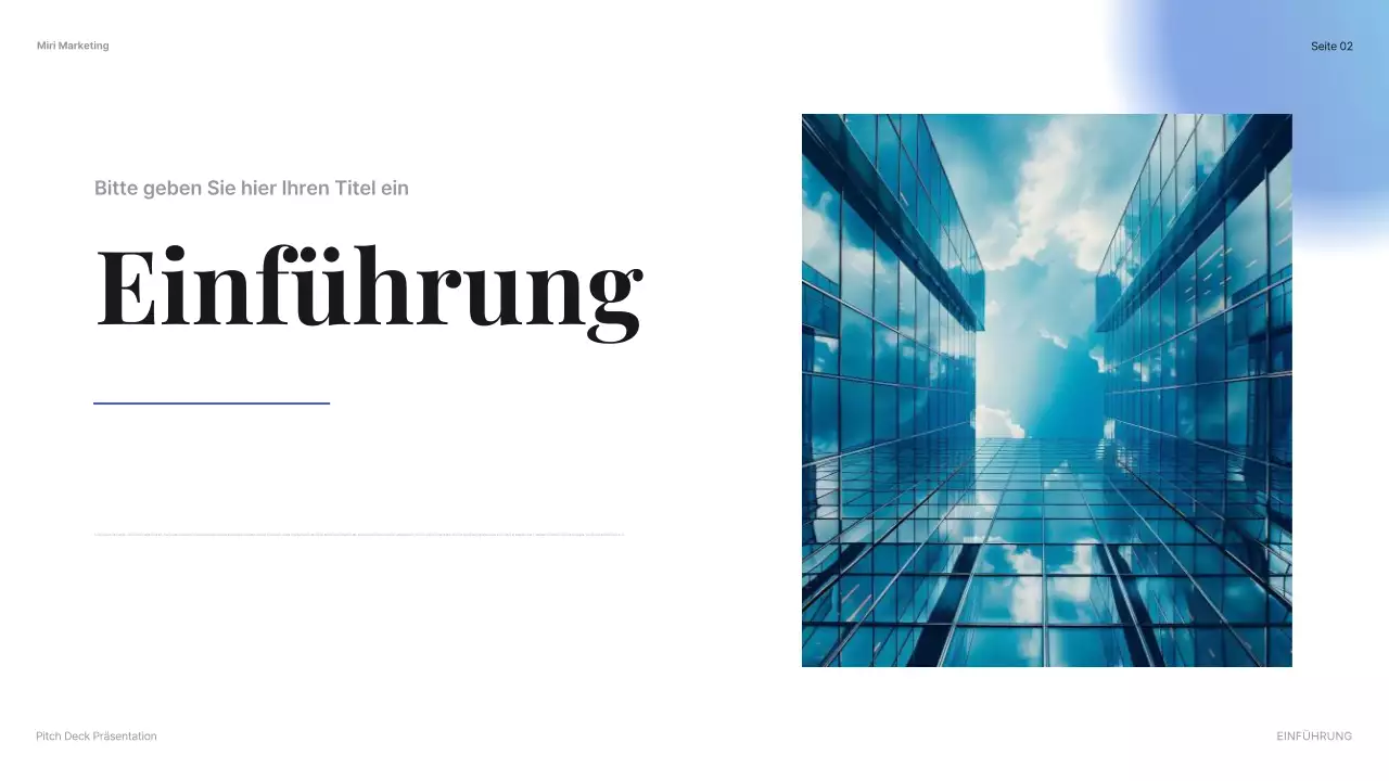 blue modern Firmenvorstellung Präsentation