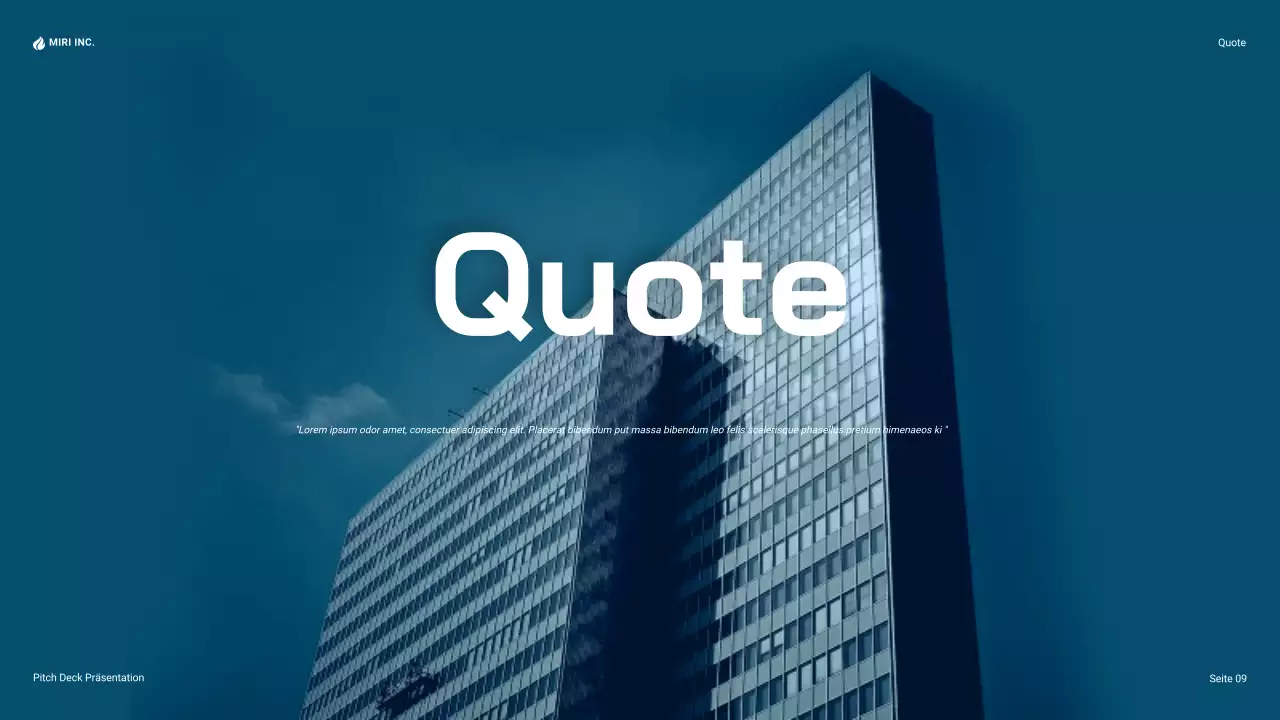 blaue moderne Business-Präsentation