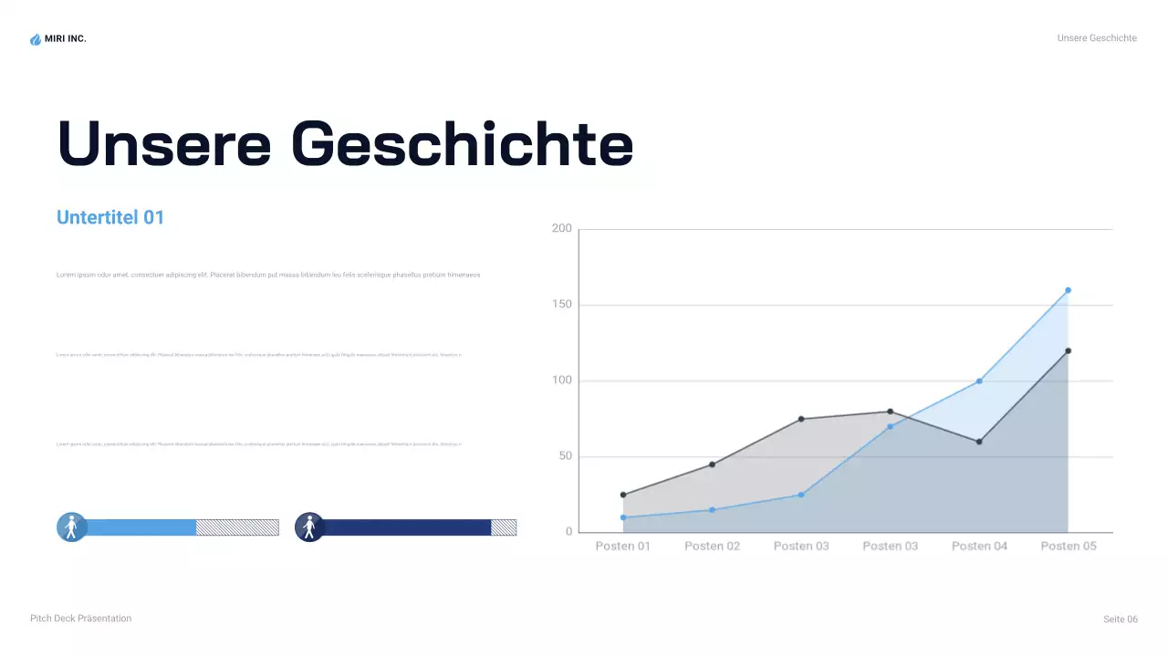 blaue moderne Business-Präsentation