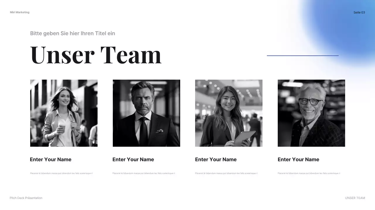 blue modern Firmenvorstellung Präsentation