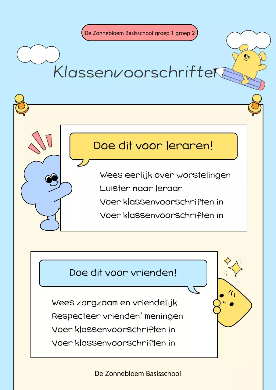 Gids voor lichtblauwe scholen