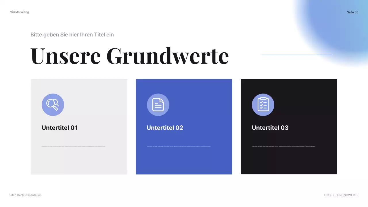 blue modern Firmenvorstellung Präsentation