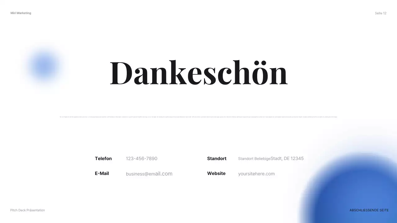 blue modern Firmenvorstellung Präsentation