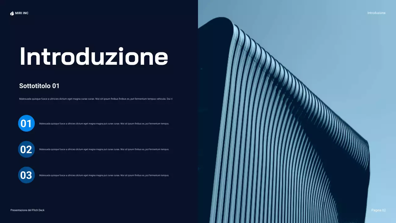 presentazione aziendale moderna blu