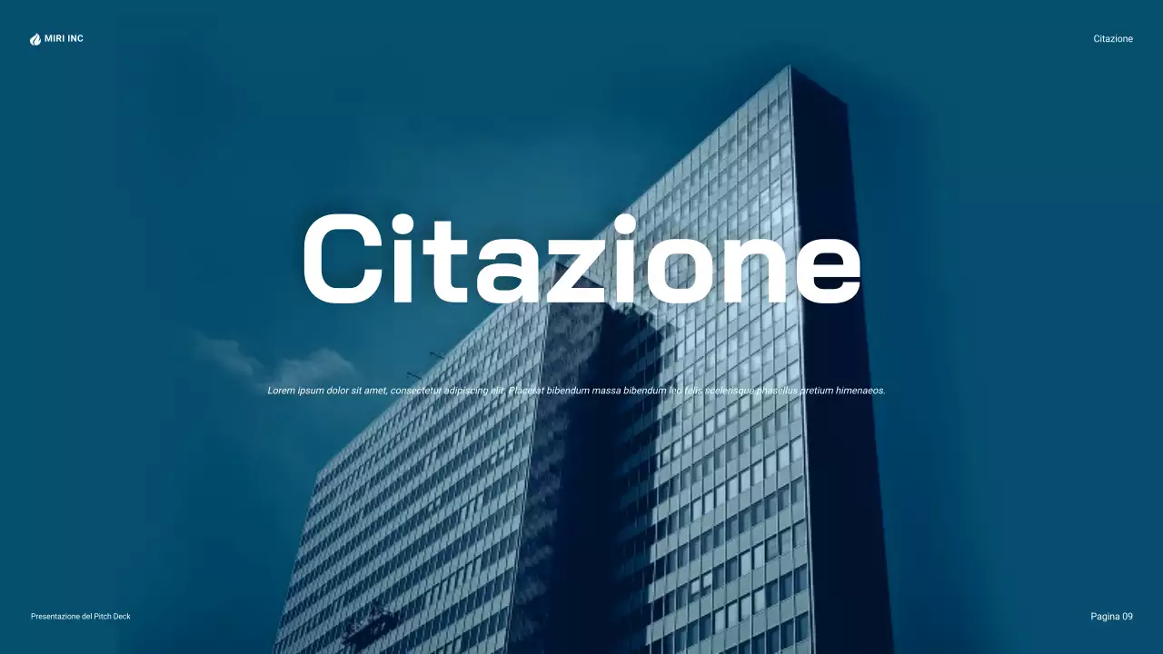 presentazione aziendale moderna blu