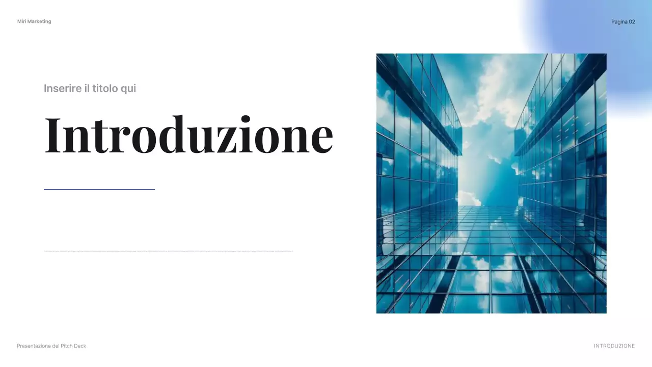 Presentazione dell'azienda moderna blu