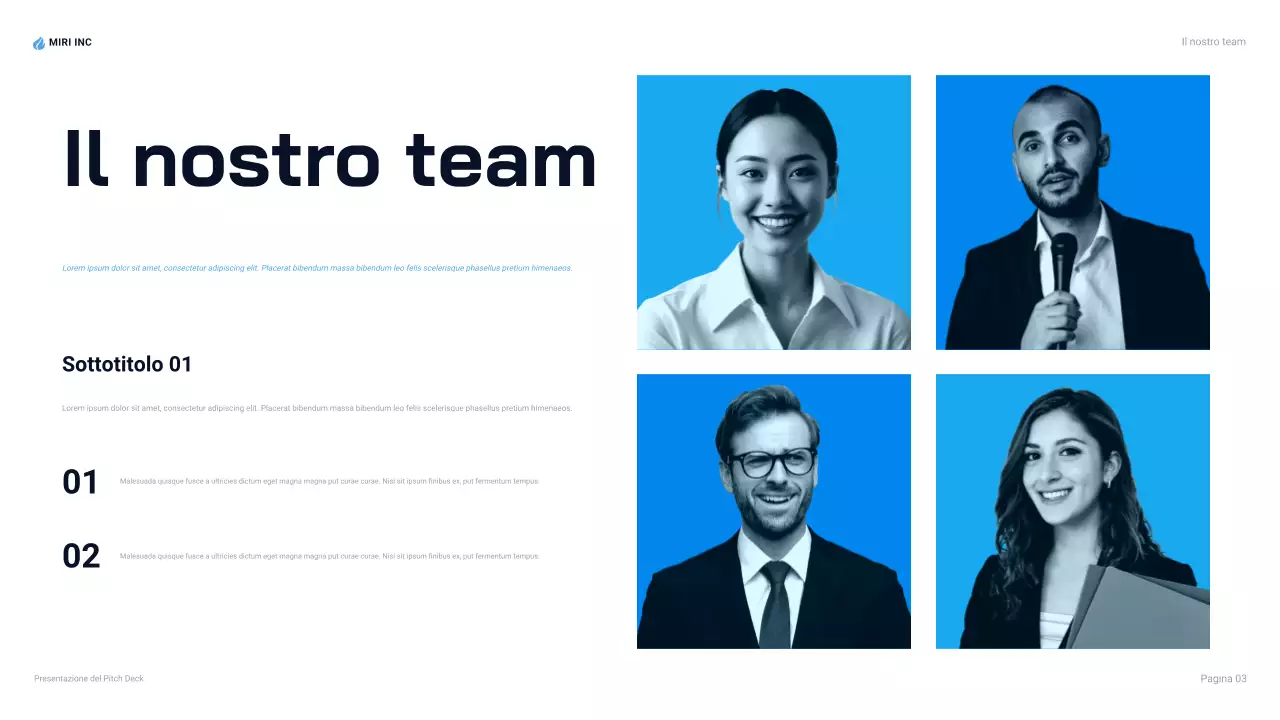 presentazione aziendale moderna blu