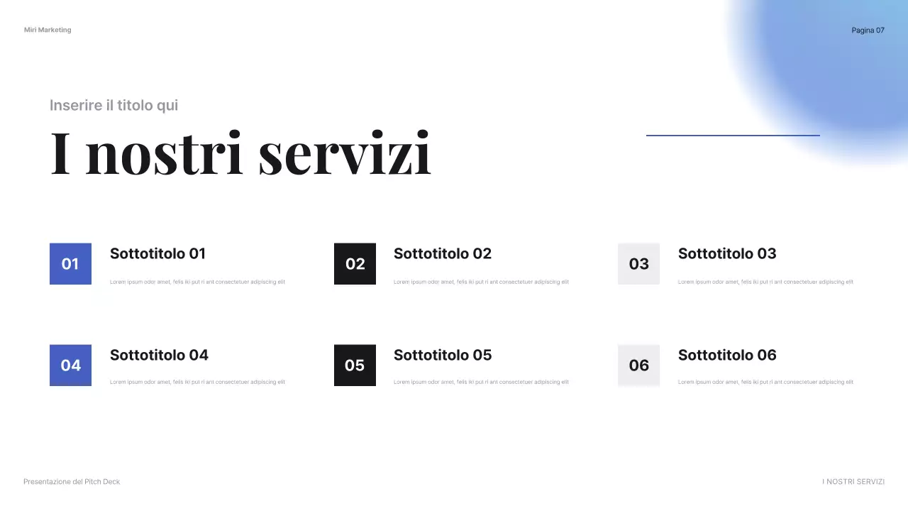 Presentazione dell'azienda moderna blu