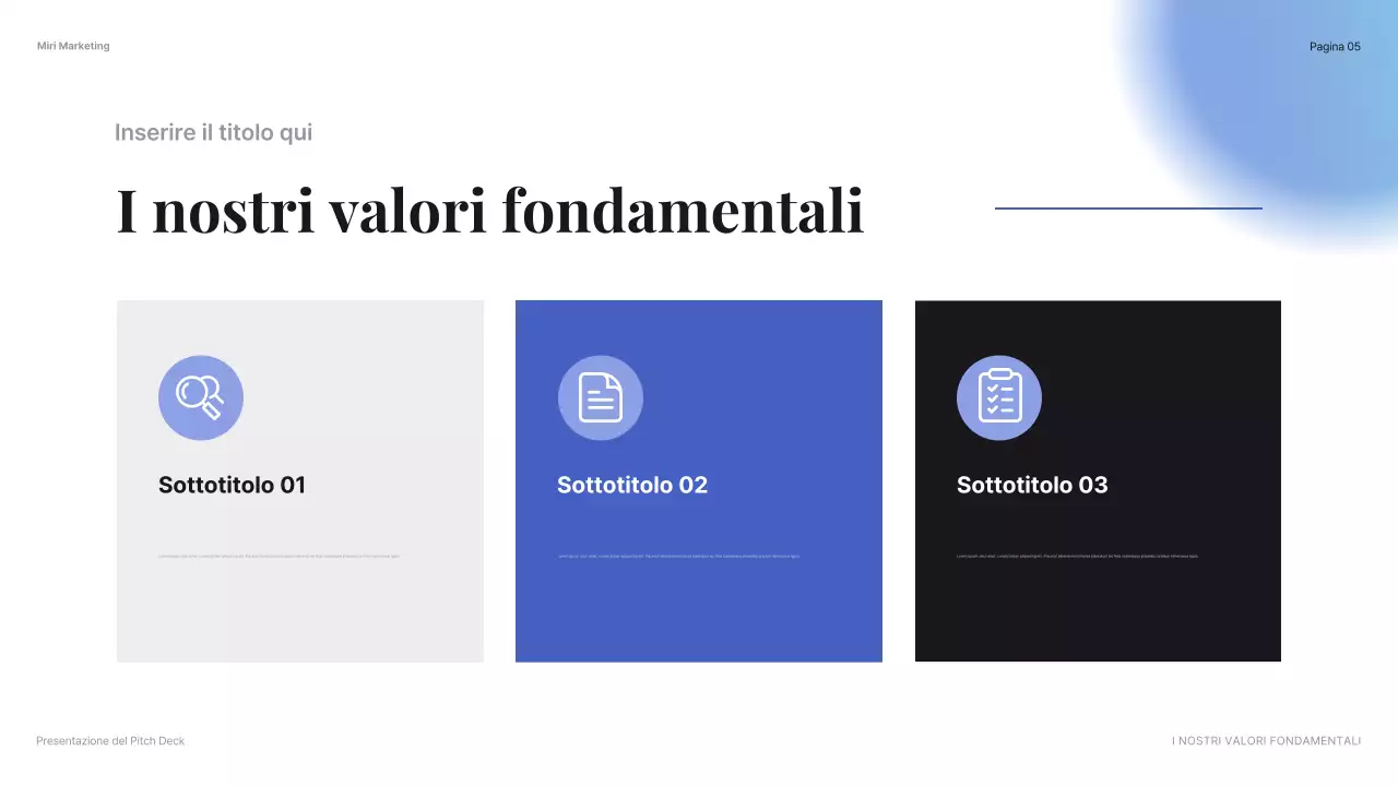 Presentazione dell'azienda moderna blu