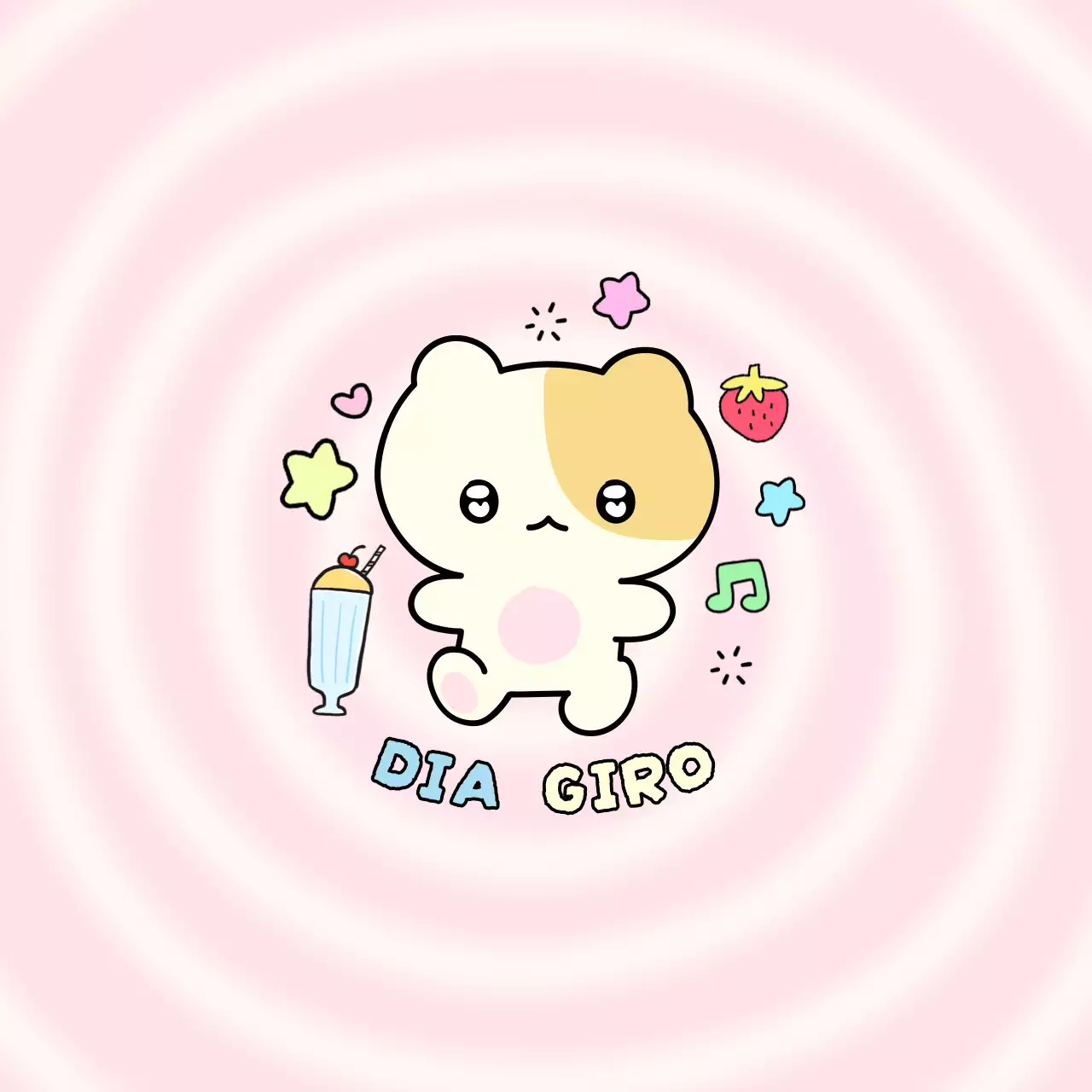 Daku, a personagem de peluche cor-de-rosa