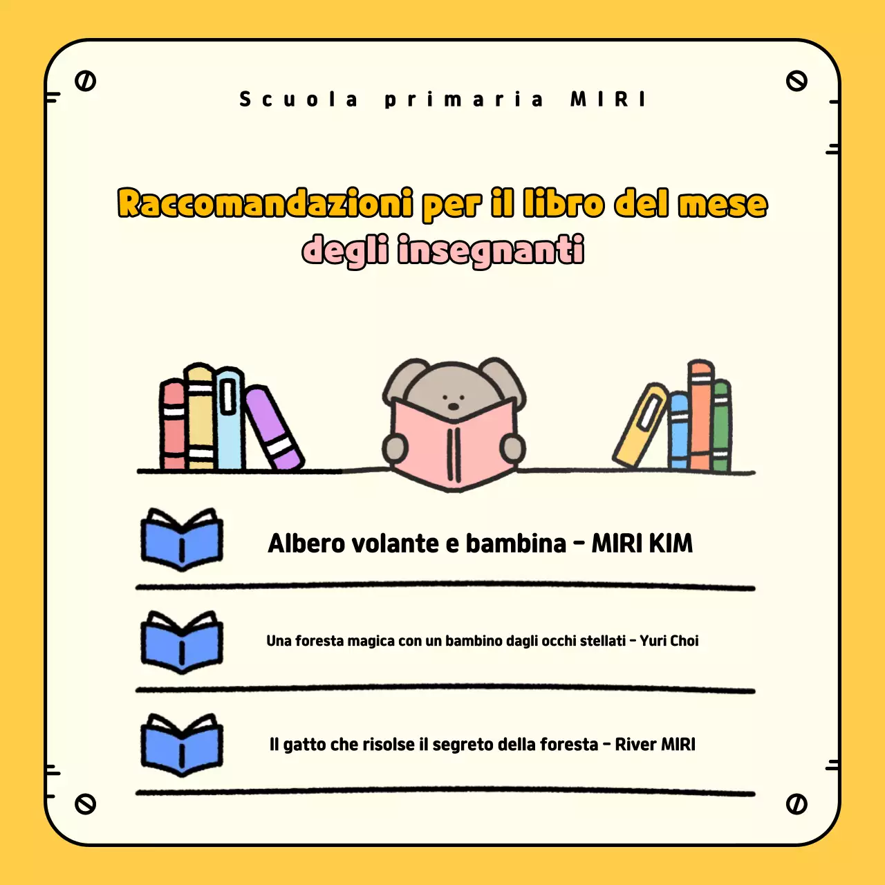 Promuovere raccomandazioni di libri gialli e coccolosi