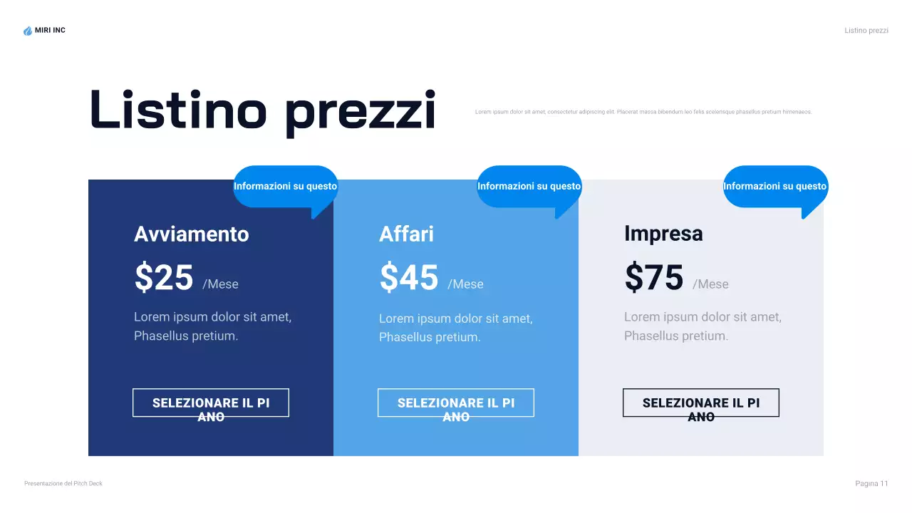 presentazione aziendale moderna blu