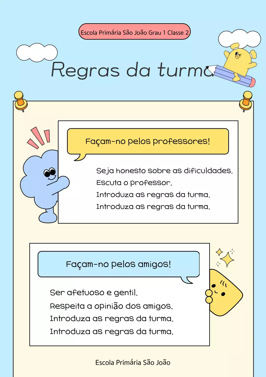 Guia das escolas azuis claras
