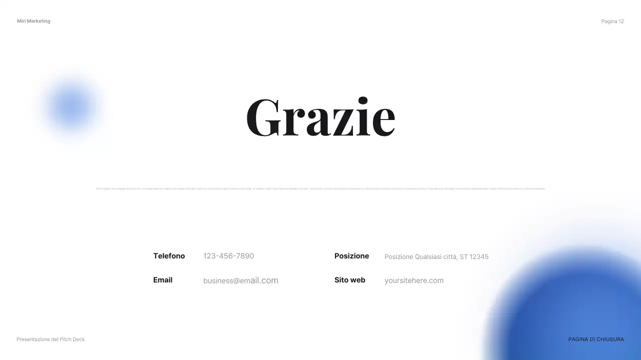 Presentazione dell'azienda moderna blu