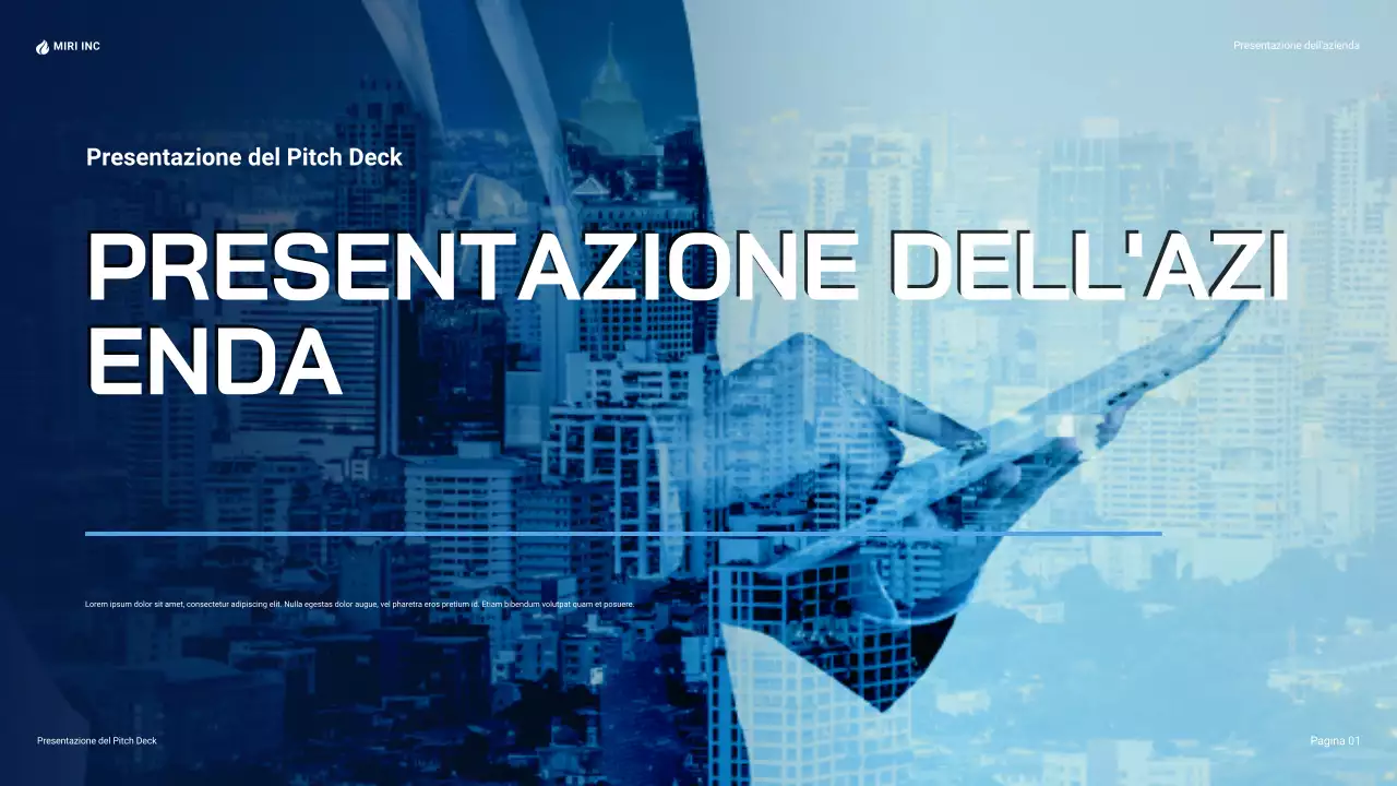 presentazione aziendale moderna blu
