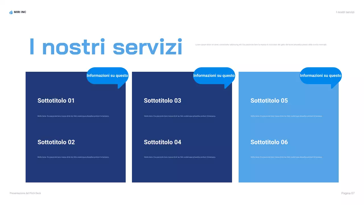 presentazione aziendale moderna blu