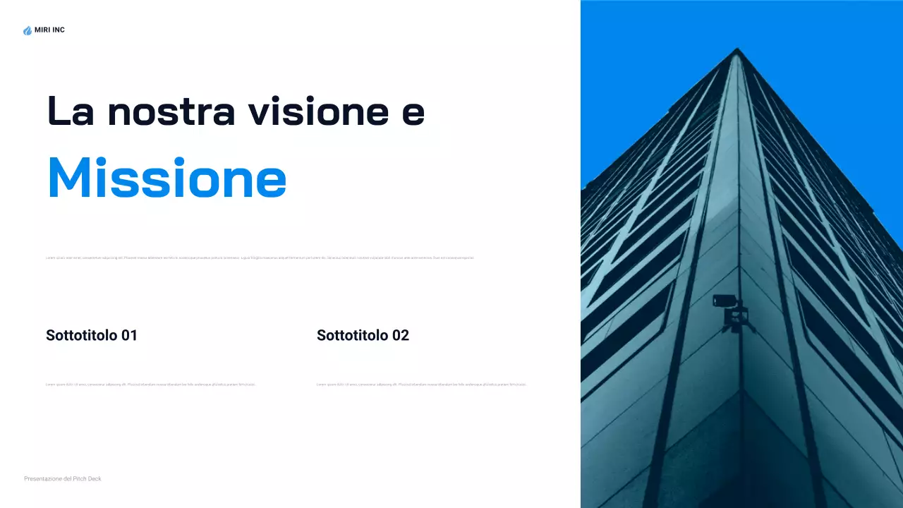 presentazione aziendale moderna blu