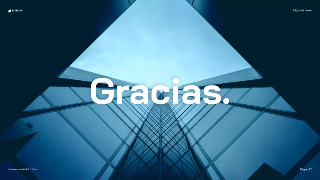 presentación de empresa moderna azul