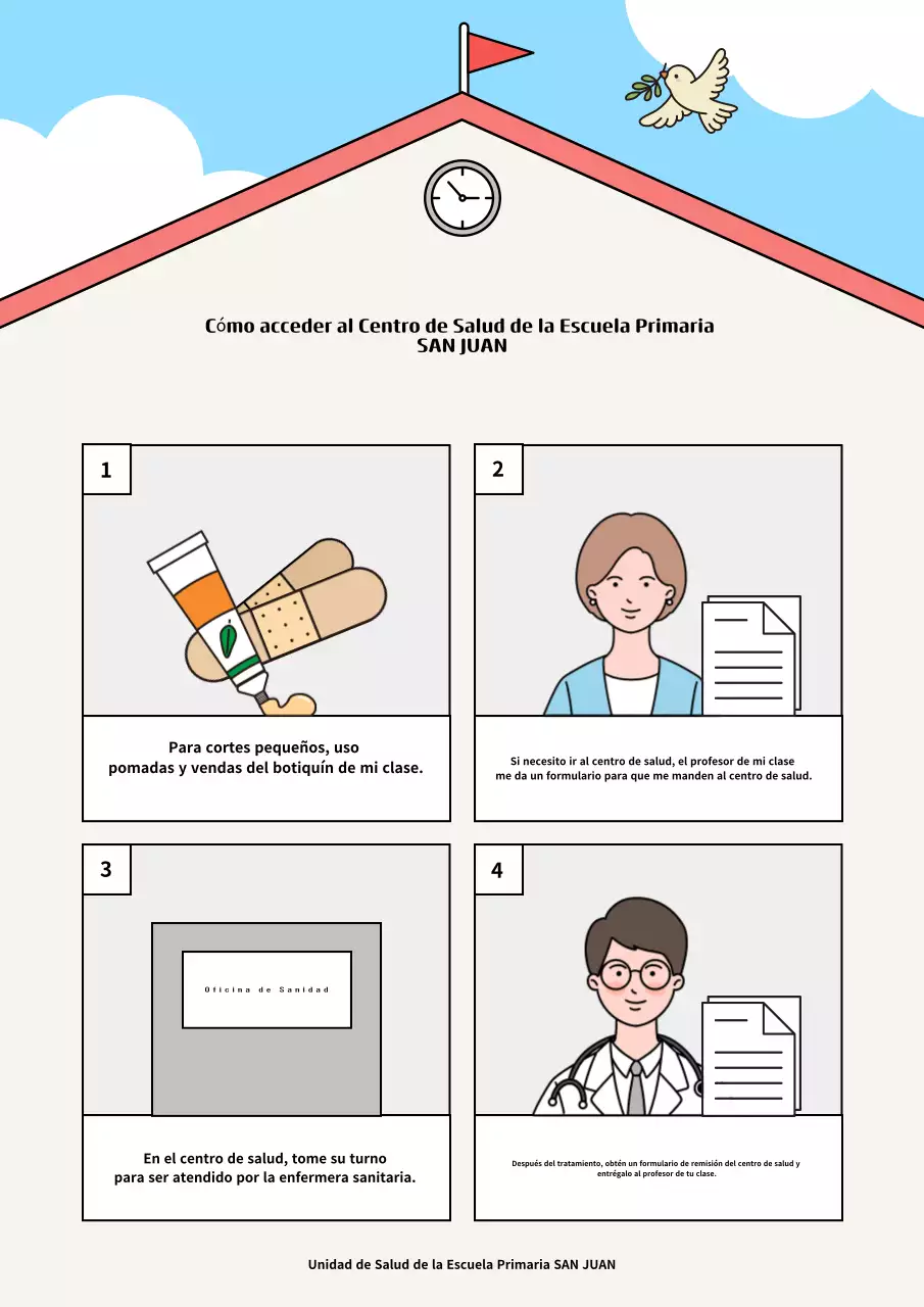 Guía escolar Beige Simple