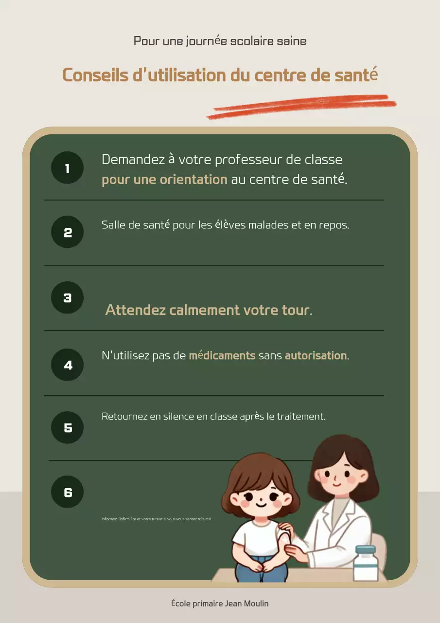 Lignes directrices pour la sécurité à l'école Brown Simple