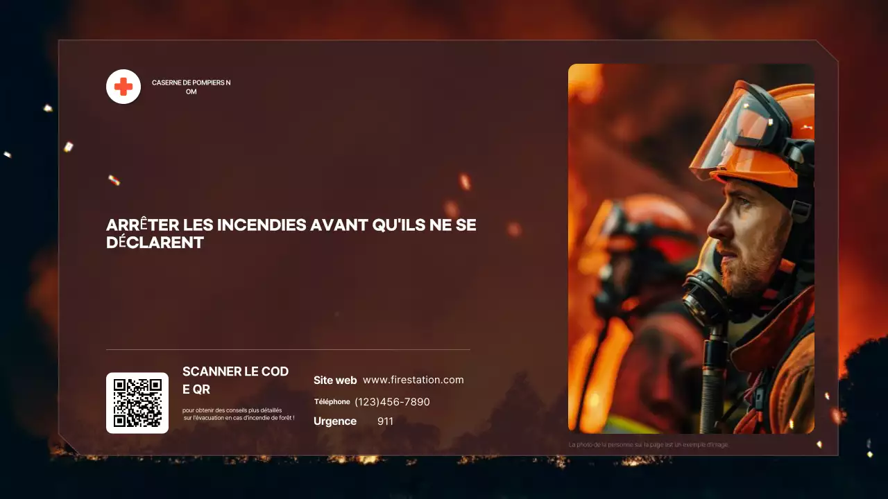 guide d'évacuation en rouge gras