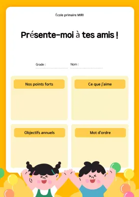 Déclaration personnelle jaune