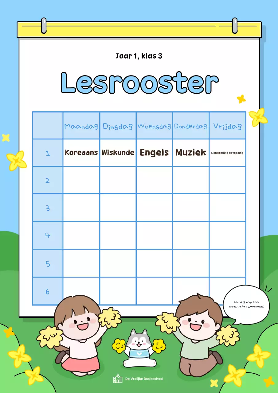 Lichtblauw lesrooster Lesmateriaal