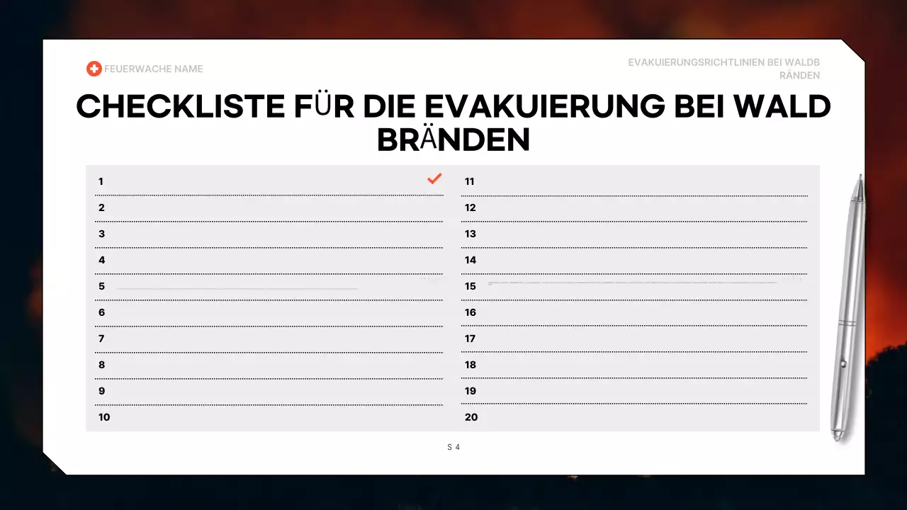 Leitfaden für die Evakuierung im roten Bereich