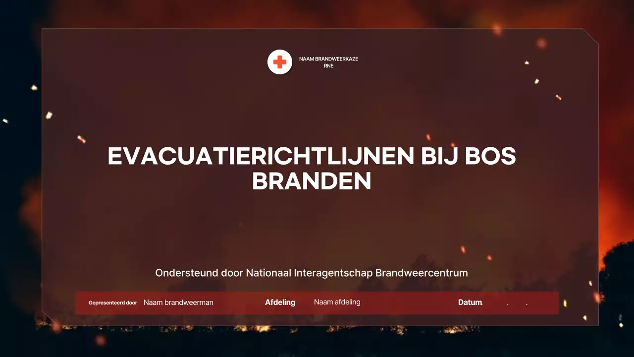 richtlijn voor evacuatie met rood vet