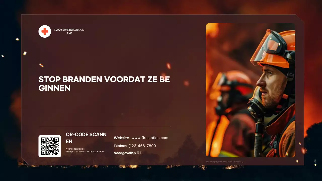 richtlijn voor evacuatie met rood vet