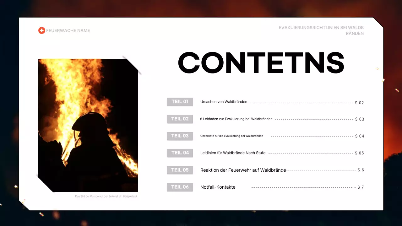 Leitfaden für die Evakuierung im roten Bereich