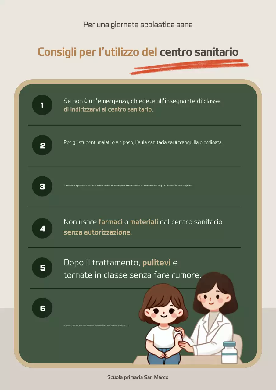 Brown Linee guida semplici per la sicurezza scolastica