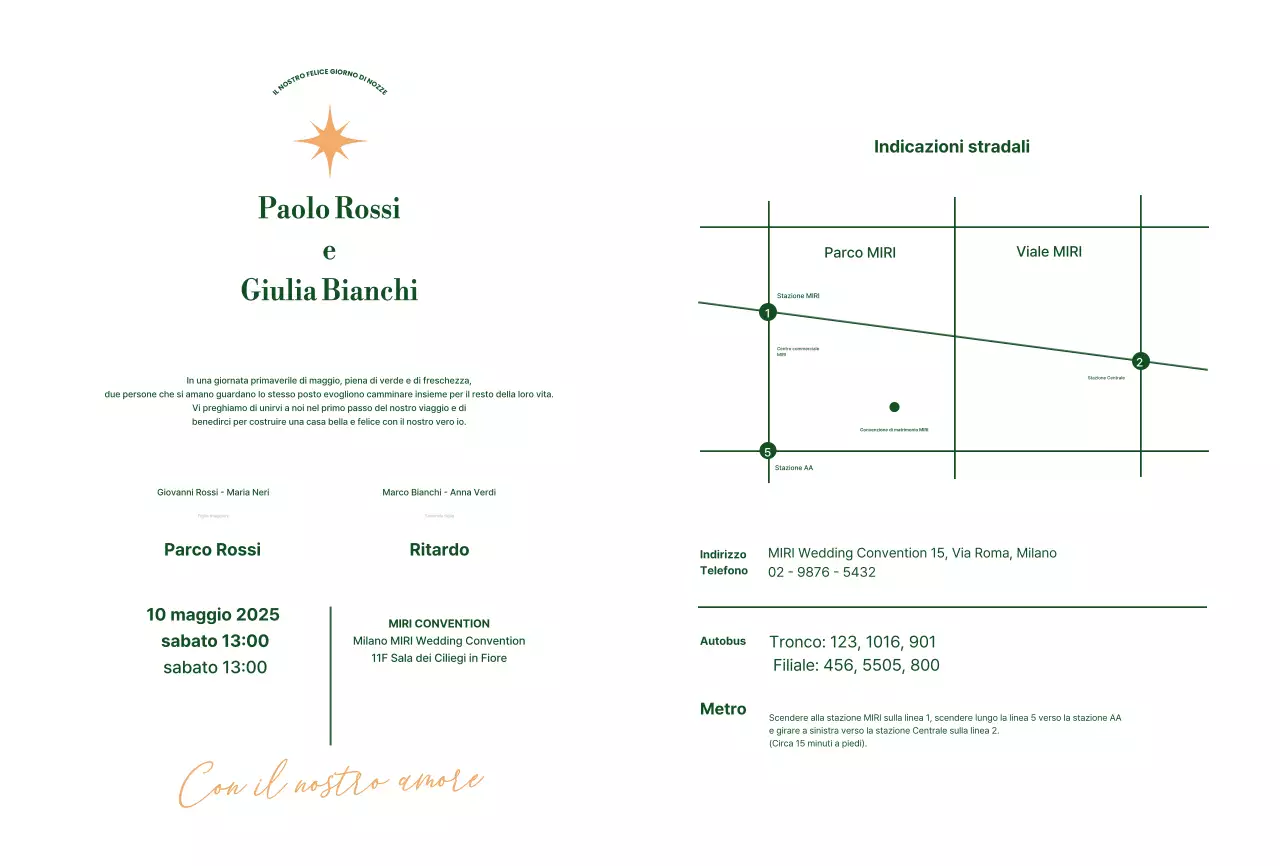 Invito di nozze elegante e astratto