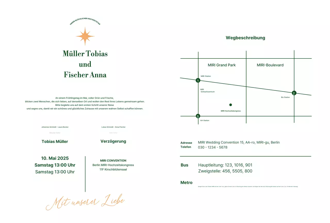 Abstrakte elegante Hochzeitseinladung