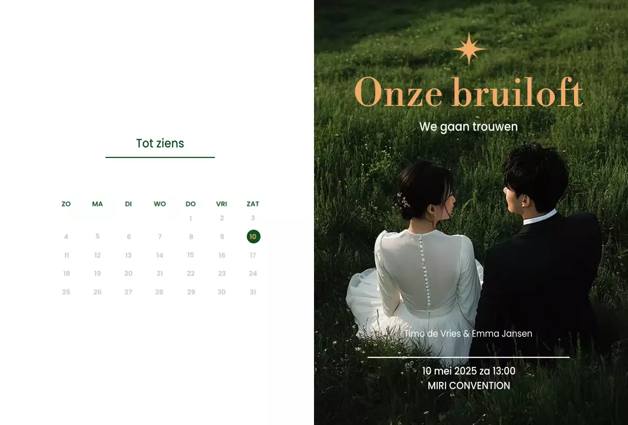 Abstracte elegante huwelijksuitnodiging