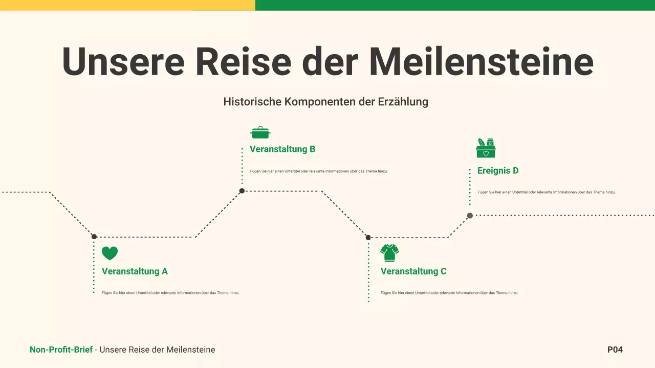 beige moderne Wohltätigkeitsanzeige