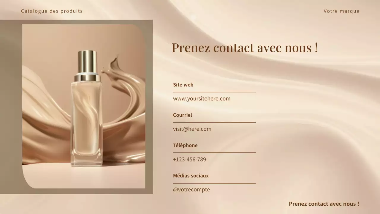 Catalogue de produits Beige Elegant