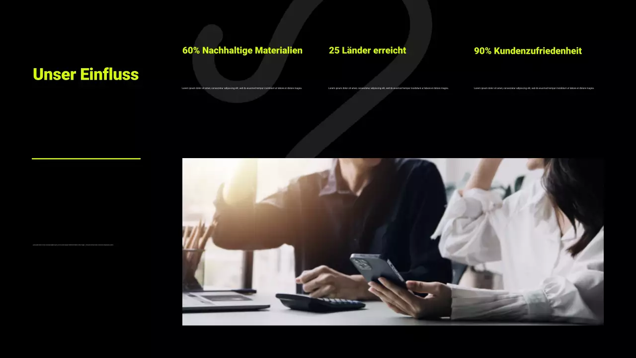 Schwarz und Neon Produktkatalog Präsentation