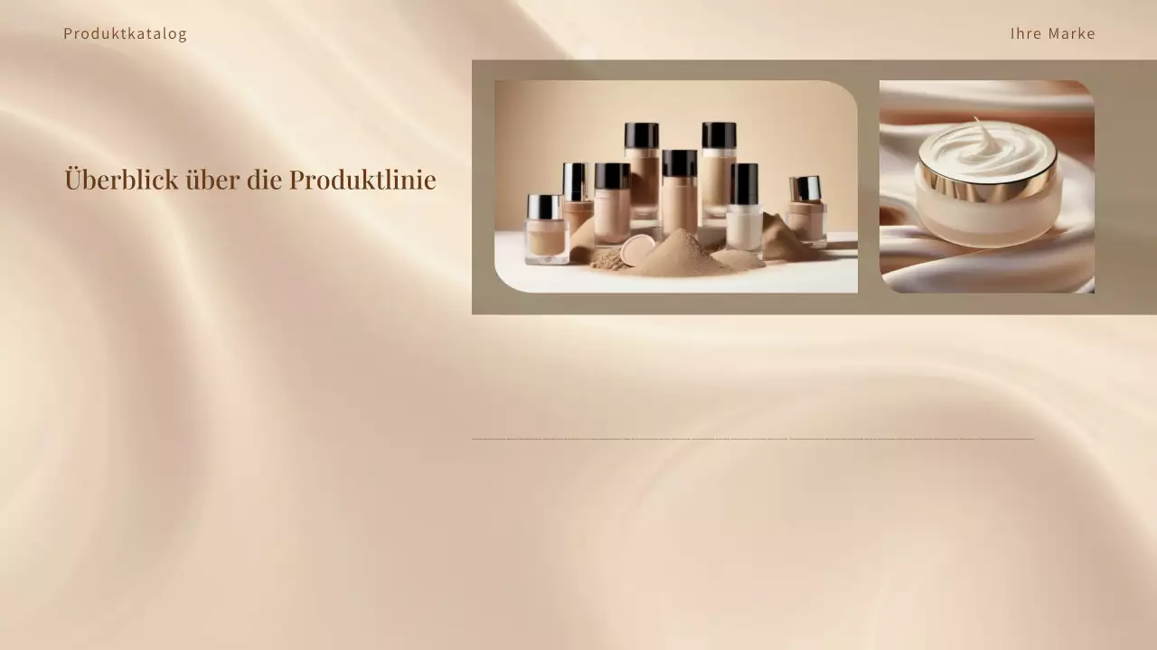 Beige Eleganter Produktkatalog