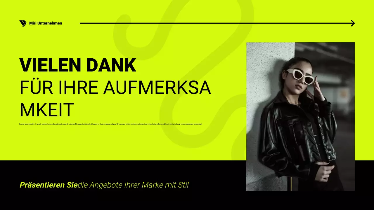 Schwarz und Neon Produktkatalog Präsentation