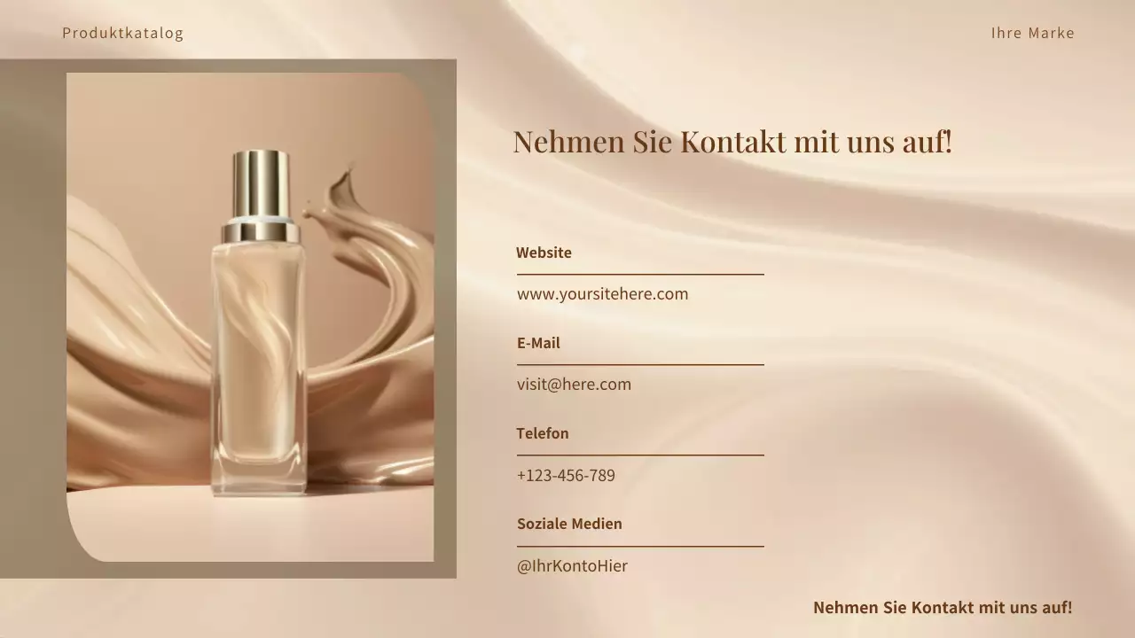 Beige Eleganter Produktkatalog