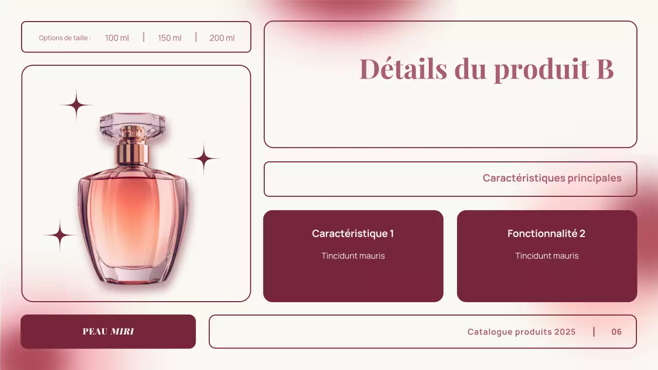 catalogue de produits élégant et gradient rose présentation publicitaire